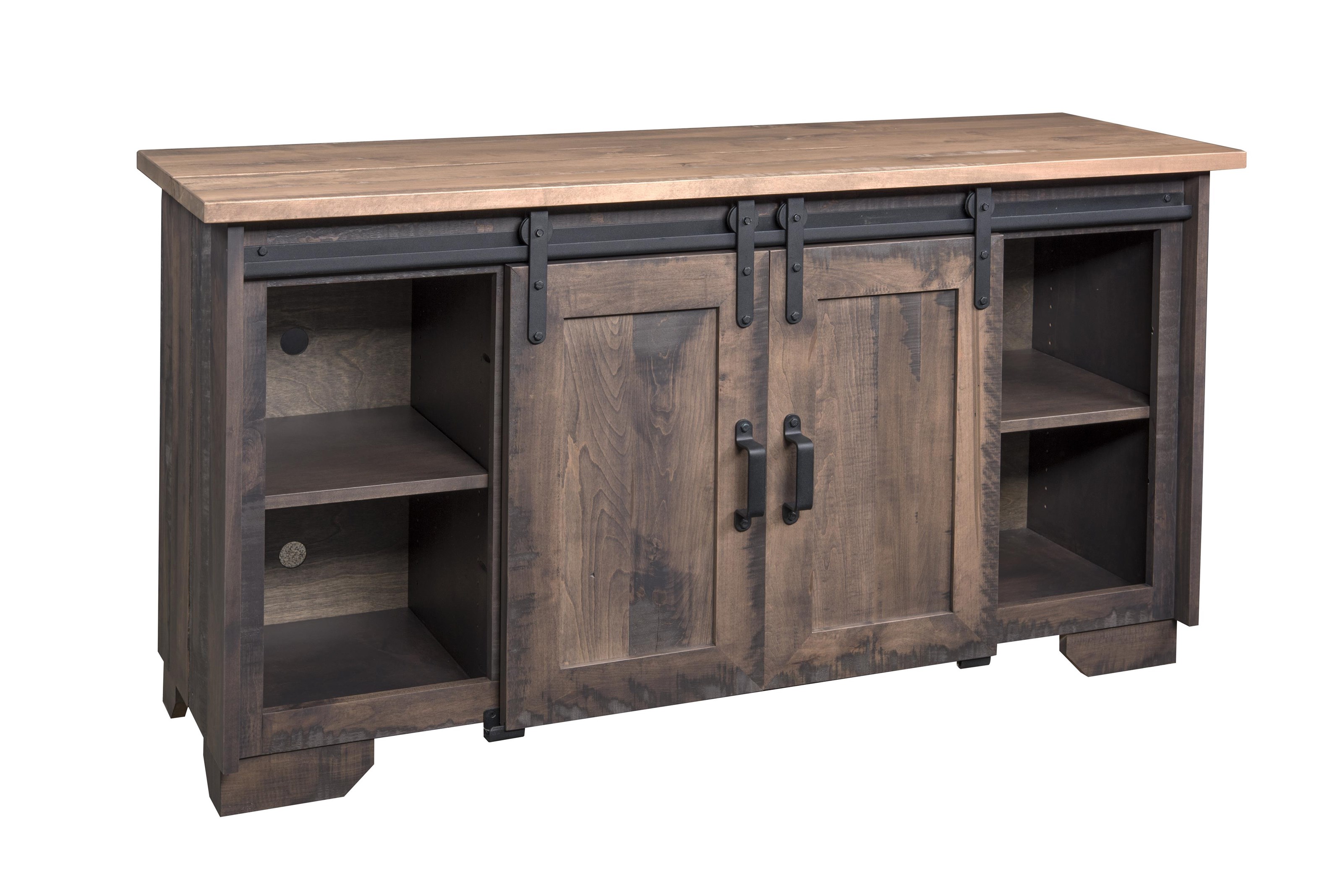 Wayside Custom Furniture Solid Wood TV Stands 62" Barn Door TV Stand Wayside Furniture TV Stands